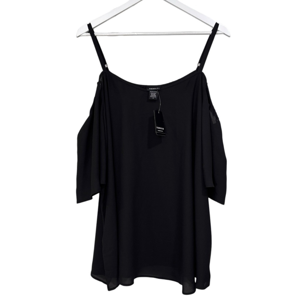 Torrid Tank Top Cold Shoulder Sheer Shirt Size 3X NWT Womens